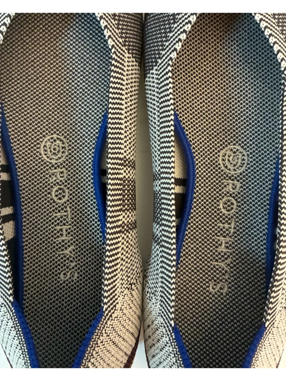 Rothy's The Point Inverse Stripe Multicolor Pointed Knit Flats Size 10.5 Boho
